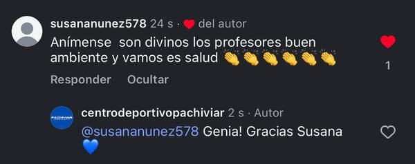 Comentario Instagram